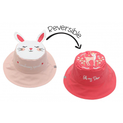 Καπέλο διπλής όψης βαμβακερό FlapJackKids Bunny/Deer 2-4 ετών