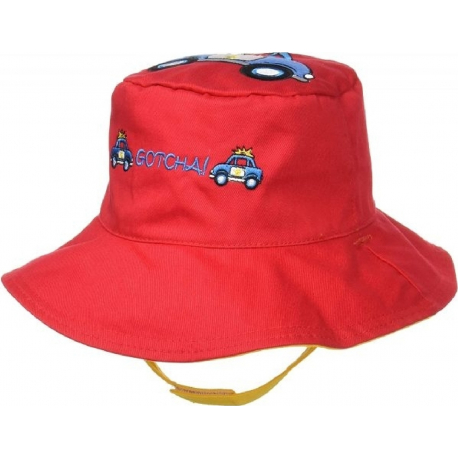 Καπέλο διπλής όψης βαμβακερό FlapJackKids Fire Truck/Police Car 2-4 ετών
