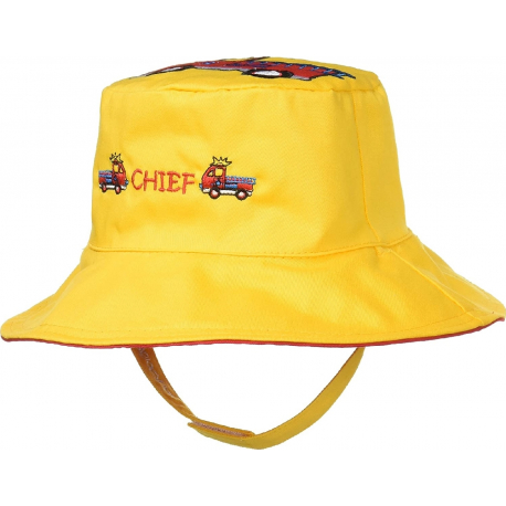 Καπέλο διπλής όψης βαμβακερό FlapJackKids Fire Truck/Police Car 2-4 ετών