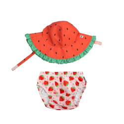 Σετ πάνα - μαγιό και καπέλο Zoocchini™ Strawberry Delight 12-24 μηνών