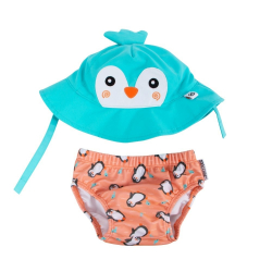Σετ πάνα - μαγιό και καπέλο Zoocchini™ Parker the Pengin 12-24 μηνών