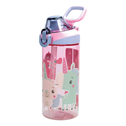 Παγούρι Tritan με καλαμάκι 450ml GIM Fisher-Price Unicorn