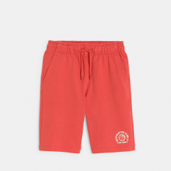 Okaidi Bermuda en molleton rouge Garcon