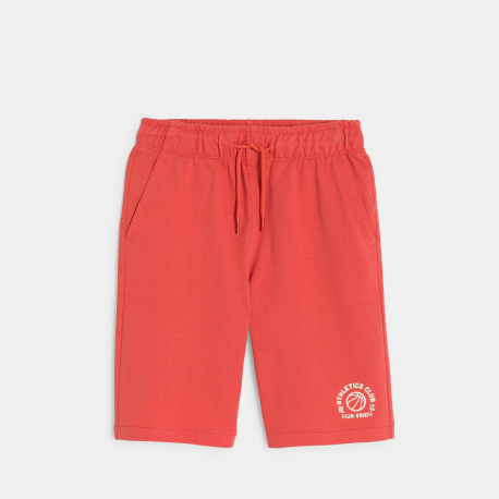 Okaidi Bermuda en molleton rouge Garcon