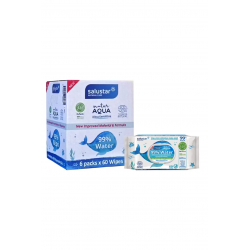Μωρομάντηλα Salustar Natur Aqua 60 τεμάχια x12
