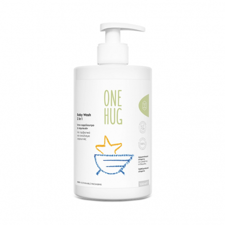 Βρεφικό αφρόλουτρο και σαμπουάν ONE HUG Baby Wash 2 in 1 500 ml