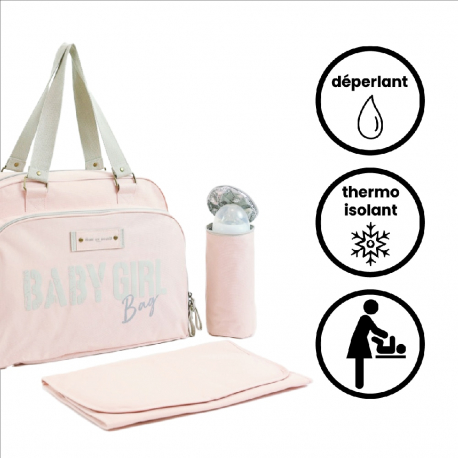 Τσάντα - αλλαξιέρα Baby On Board Paris Tote Bag Simply Vintage Pink