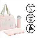 Τσάντα - αλλαξιέρα Baby On Board Paris Tote Bag Simply Vintage Pink