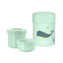 Θερμός φαγητού + 2 δοχεία Miniland Thermetic Whaley 700ml