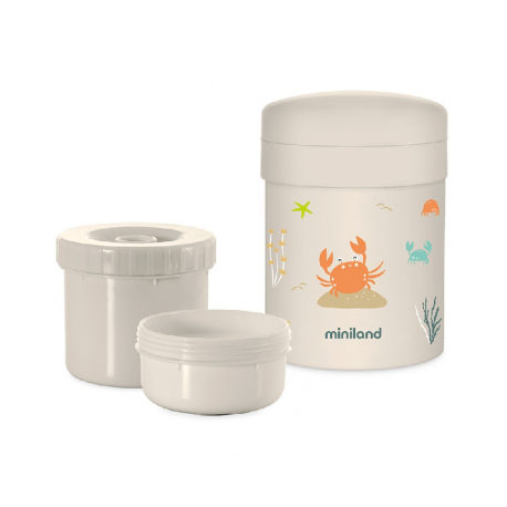 Θερμός φαγητού + 2 δοχεία Miniland Thermetic Crabsy 700ml