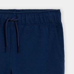 Okaidi Bermuda en molleton bleu marine Garcon