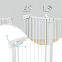 SIPO πόρτα ασφαλείας 75-103cm και 2 προεκτάσεις 7cm + 14cm Λευκό