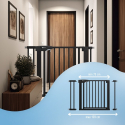 SIPO πόρτα ασφαλείας 75-103cm και 2 προεκτάσεις 7cm + 14cm Μαύρο
