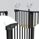 SIPO πόρτα ασφαλείας 75-103cm και 2 προεκτάσεις 7cm + 14cm Μαύρο