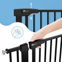 SIPO πόρτα ασφαλείας 75-103cm και 2 προεκτάσεις 7cm + 14cm Μαύρο