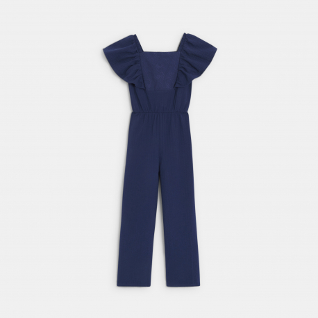 Okaidi Ολόσωμη φόρμα με κέντημα, κοντομάνικη για κορίτσια