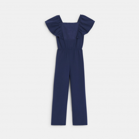 Okaidi Ολόσωμη φόρμα με κέντημα, κοντομάνικη για κορίτσια