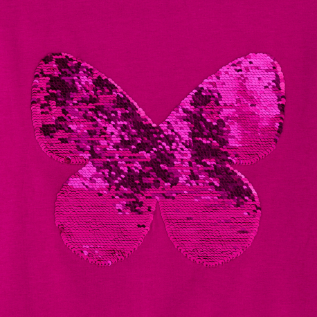 Okaidi Μπλούζα με μαγικές πούλιες πεταλούδα ροζ για κορίτσια