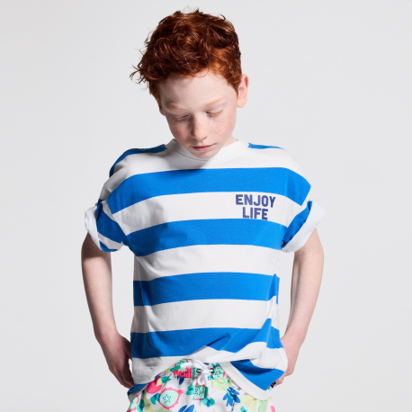 Okaidi Μπλούζα κοντομάνικη ριγέ για αγόρια