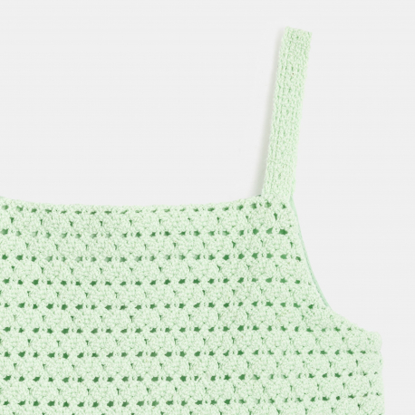 Okaidi Φόρεμα με τιράντες και πλεκτή λεπτομέρεια και βολάν για κορίτσια