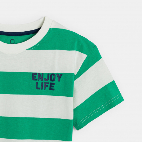 Okaidi Μπλούζα κοντομάνικη ριγέ για αγόρια