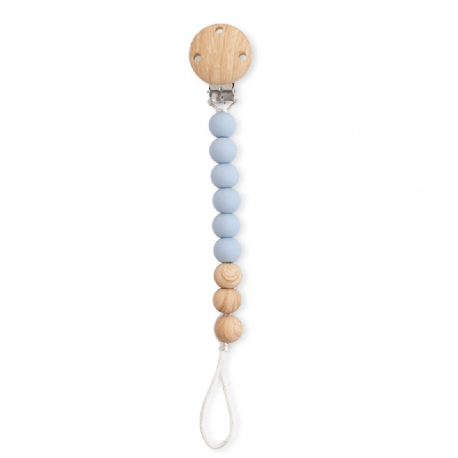 Κλιπ πιπίλας από σιλικόνη SARO Woody Blue