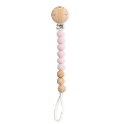 Κλιπ πιπίλας από σιλικόνη SARO Woody Pink