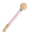Κλιπ πιπίλας από σιλικόνη SARO Woody Pink