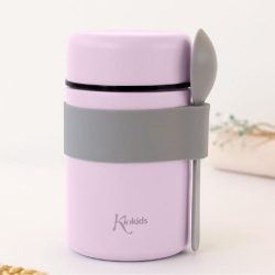 Θερμός φαγητού Kiokids® 500 ml με κουταλάκι Λιλά