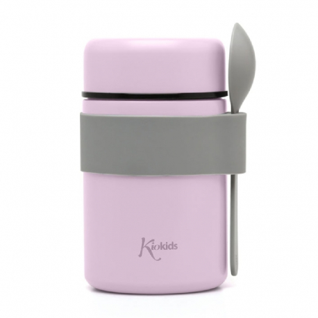 Θερμός φαγητού Kiokids® 500 ml με κουταλάκι Λιλά