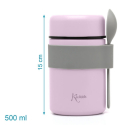 Θερμός φαγητού Kiokids® 500 ml με κουταλάκι Λιλά
