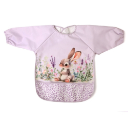 Ποδιά αδιάβροχη με μανίκια Kiokids® Levander Bunny