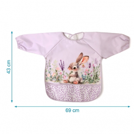 Ποδιά αδιάβροχη με μανίκια Kiokids® Levander Bunny