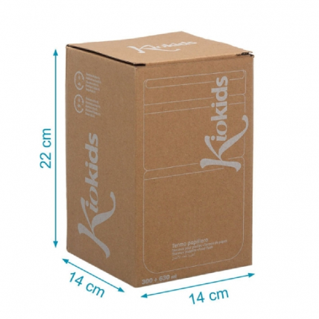 Θερμοδοχείο φαγητού Kiokids® με 2 θαλάμους 930ml Σιέλ