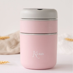 Θερμοδοχείο φαγητού Kiokids® με κουταλάκι 710ml Ροζ