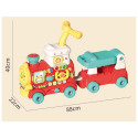 Περπατούρα τρενάκι ατμού 5 σε 1 Lazarid Huanger Happy Train Red