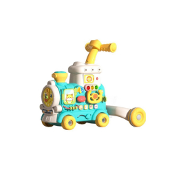 Περπατούρα τρενάκι ατμού 5 σε 1 Lazarid Huanger Happy Train Green