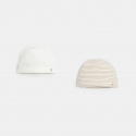 Obaibi Bonnets en coton raye marron bebe naissance garcon (lot de 2)