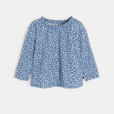 Obaibi Blouse fleurs et fruits bleu bebe fille