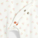 Obaibi Dors-bien velours fleurs blanc bebe fille