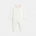 Obaibi Dors-bien velours fleurs blanc bebe fille