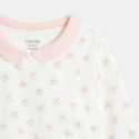 Obaibi Dors-bien velours fleurs blanc bebe fille