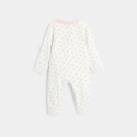 Obaibi Dors-bien velours fleurs blanc bebe fille
