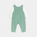 Obaibi Salopette fantaisie et body chien vert bebe garcon