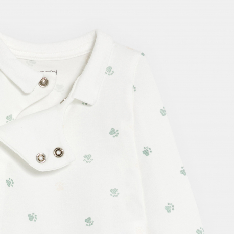 Obaibi Salopette fantaisie et body chien vert bebe garcon