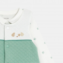 Obaibi Salopette fantaisie et body chien vert bebe garcon