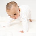 Obaibi Ensemble 3 pieces coton etoiles blanc naissance garcon
