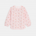 Obaibi Tablier d"activites imprime fleurs rose bebe fille