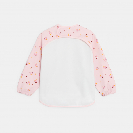 Obaibi Tablier d&quot;activites imprime fleurs rose bebe fille