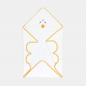 Obaibi Cape de bain eponge jaune bebe naissance garcon